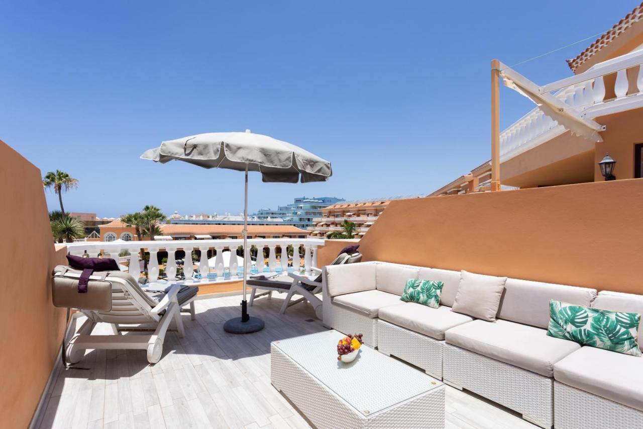Exclusive Attic Las Vistas 3 With Breathtaking Sea View, Only 100 M To The Sea, Heated Pool, Aircon, Wifi Arona  Exteriör bild